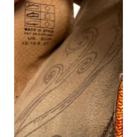 TAOS Orange weave low cork wedge slip on sandals comfort euro 41 US  sz 10 - Picture 10 of 10